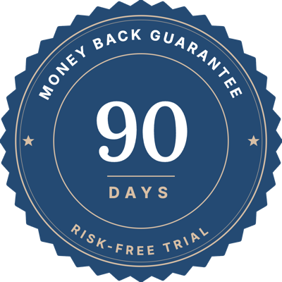 90-day money back guarantee